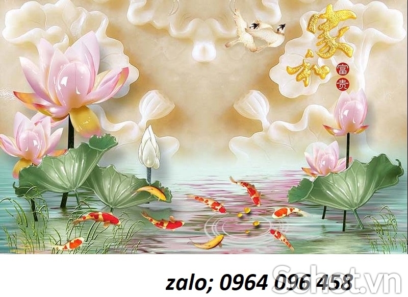Tranh gạch 3d cửu ngư quần hội - DSA73