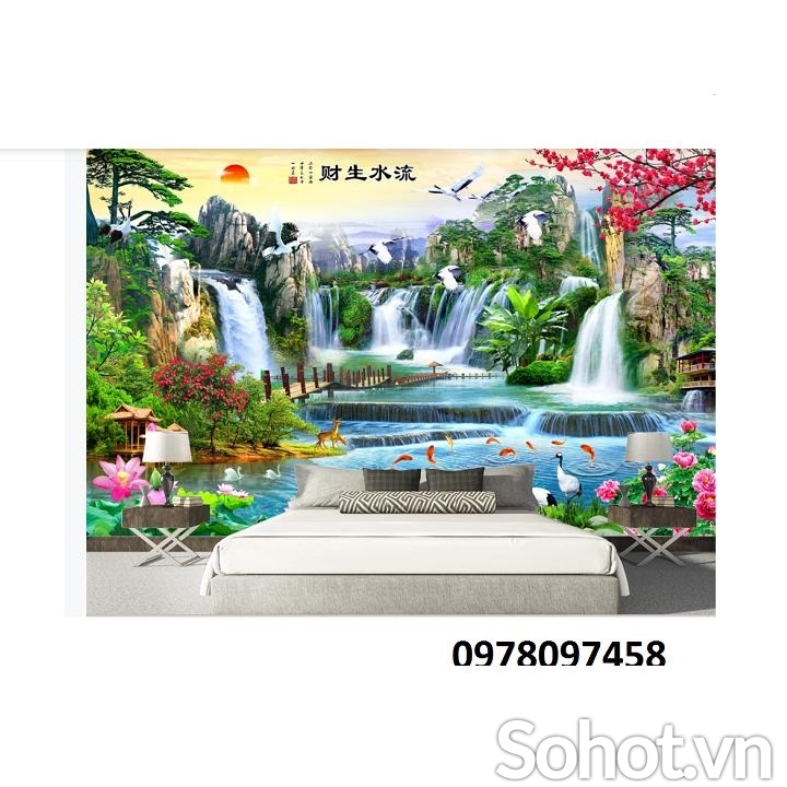 Tranh gạch 3D trang trí phòng khách