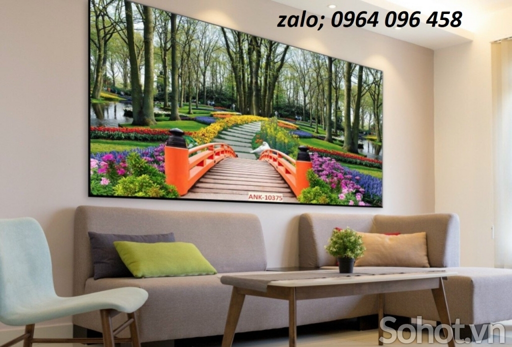 Tranh gạch 3d phong cảnh đồng quê - HBV62