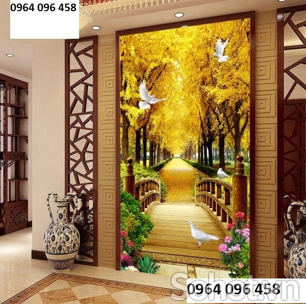 Tranh gạch 3d ốp tường phòng khách - 800MN