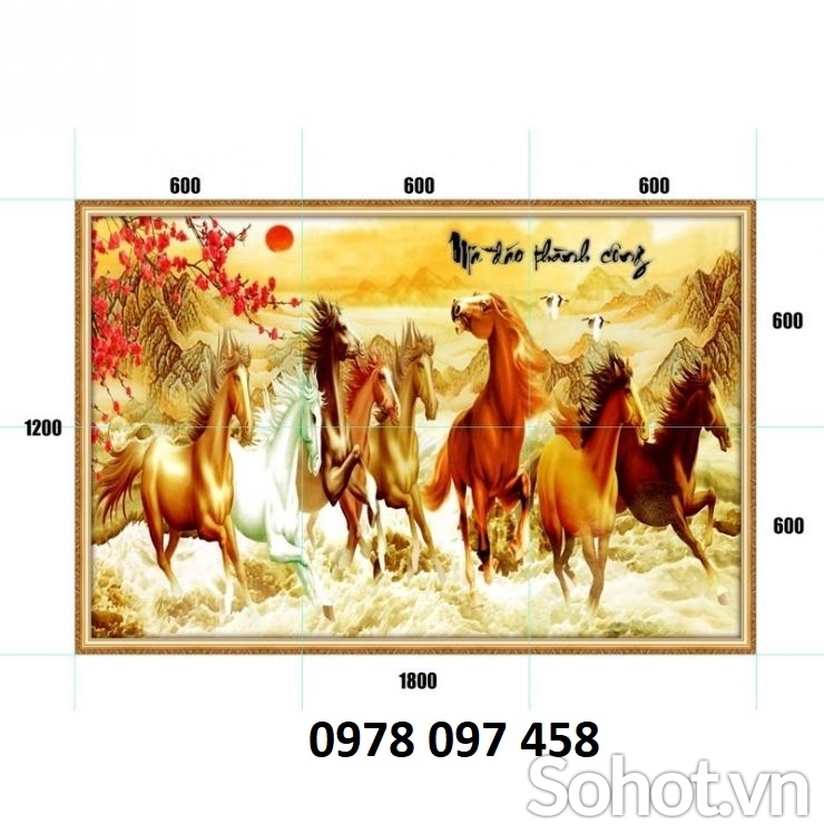 Tranh 3D - mã đáo truy phong