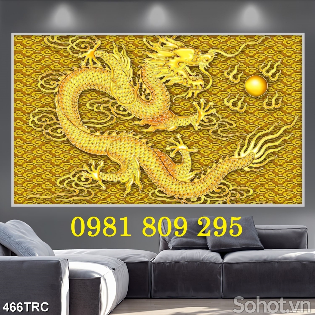 Tranh rồng phượng - gạch tranh ốp tường HP32322