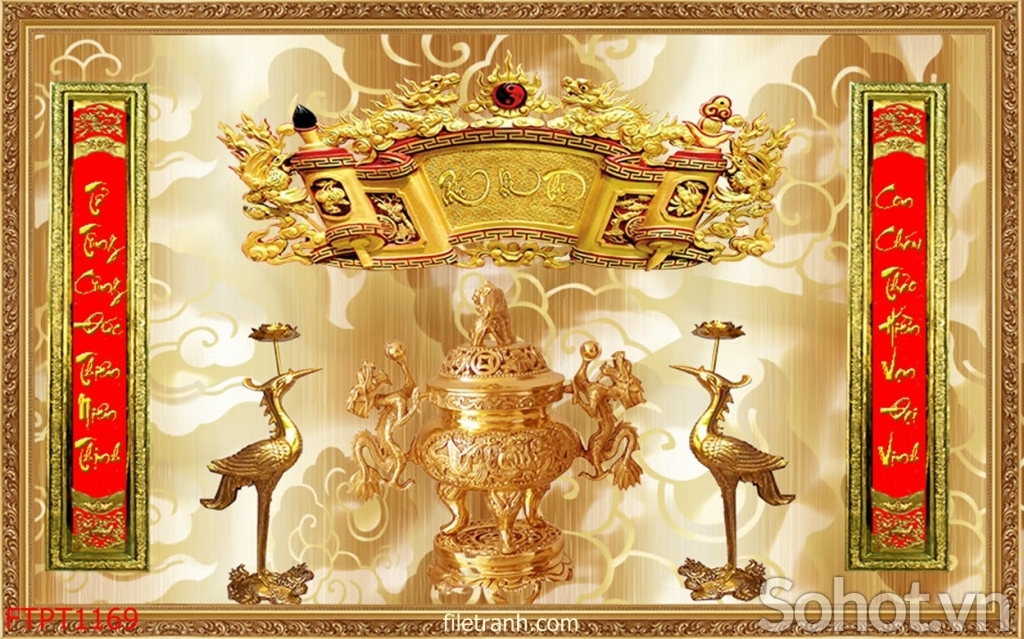 Tranh gạch phòng thờ 3d - 7322SP