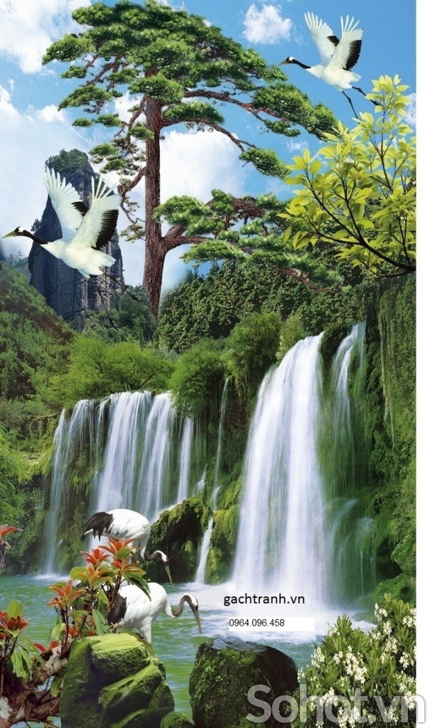 Tranh gạch 3d ốp tường mặt tiền - FVMM55