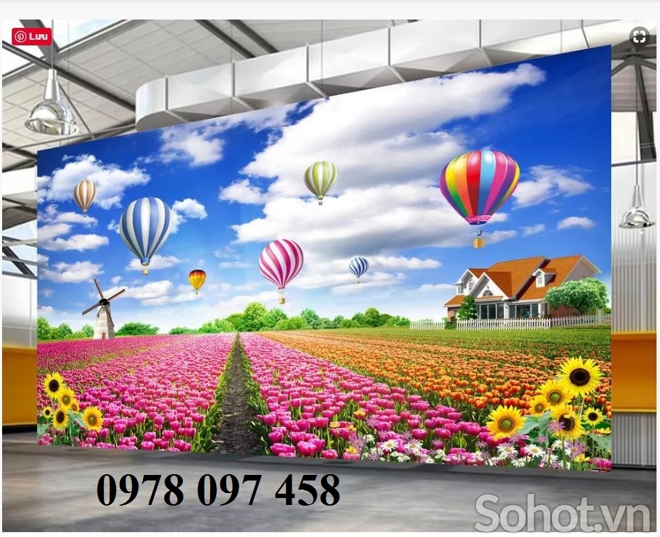 Gạch tranh vườn hoa