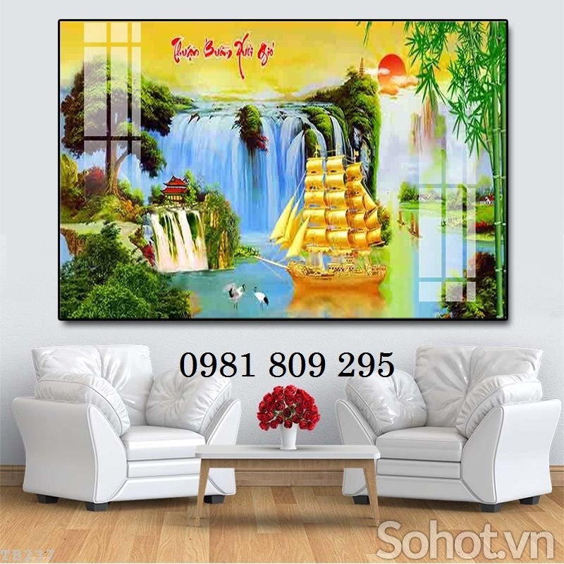 Gạch tranh thuyền buồm