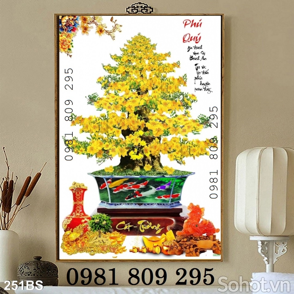 Tranh 3d hoa mai , gạch tranh 3d khổ dọc DP939