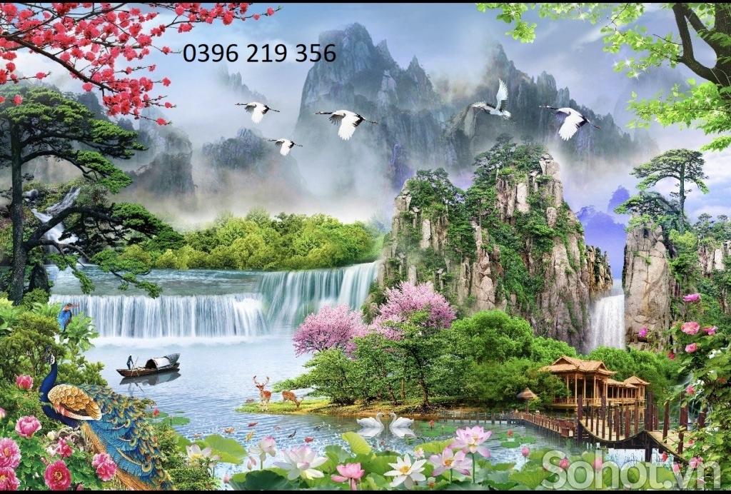 Tranh Phong cảnh thiên nhiên giao hòa- Tranh dán tường