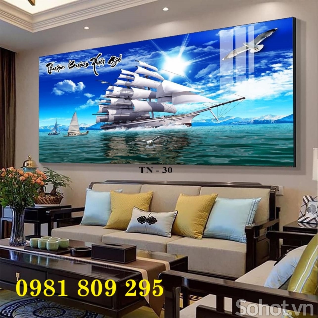 Gạch ốp tường thuyền buồm , gạch ốp tường đẹp