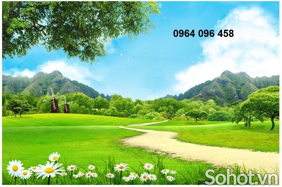 Tranh gạch 3d ốp tường tranh vườn hoa - CZX22