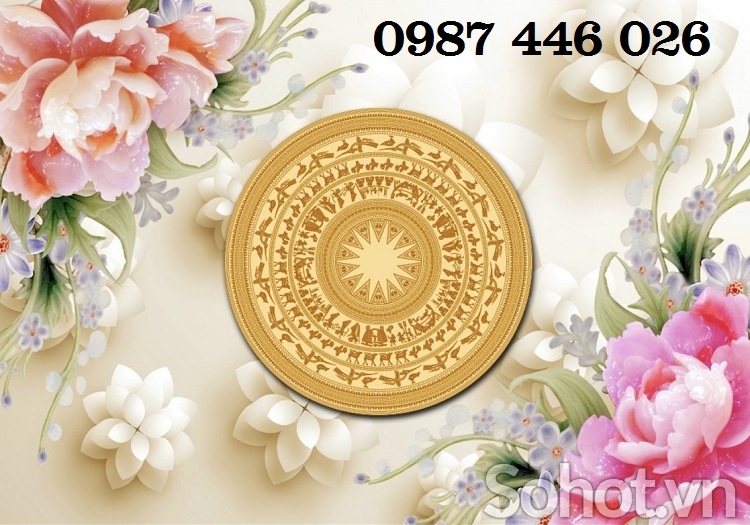 Tranh gạch men hoa mẫu đơn HP63833