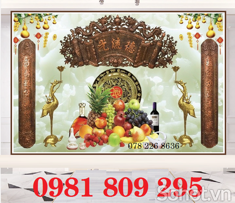 Gạch , gạch ốp tường 3d phòng thờ Hn8383