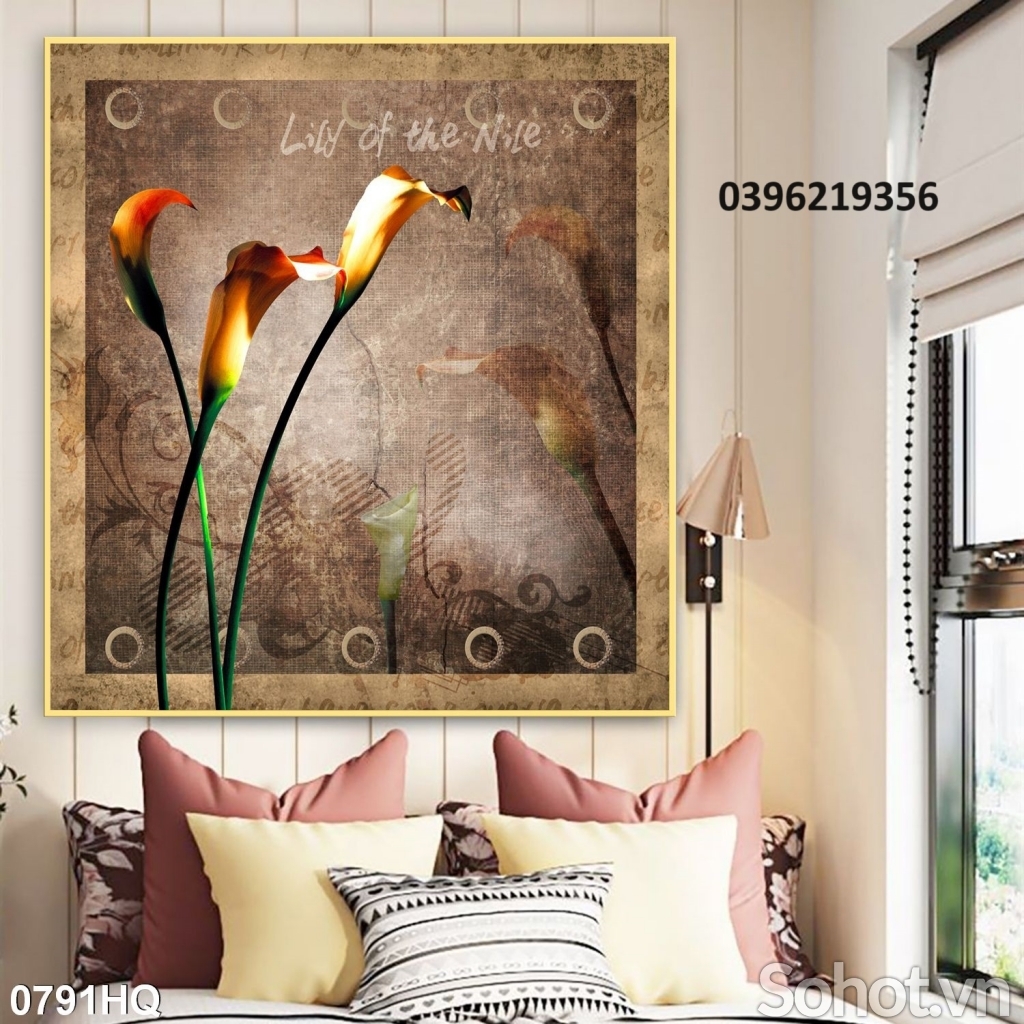 Tranh gạch hình hoa đẹp 3D