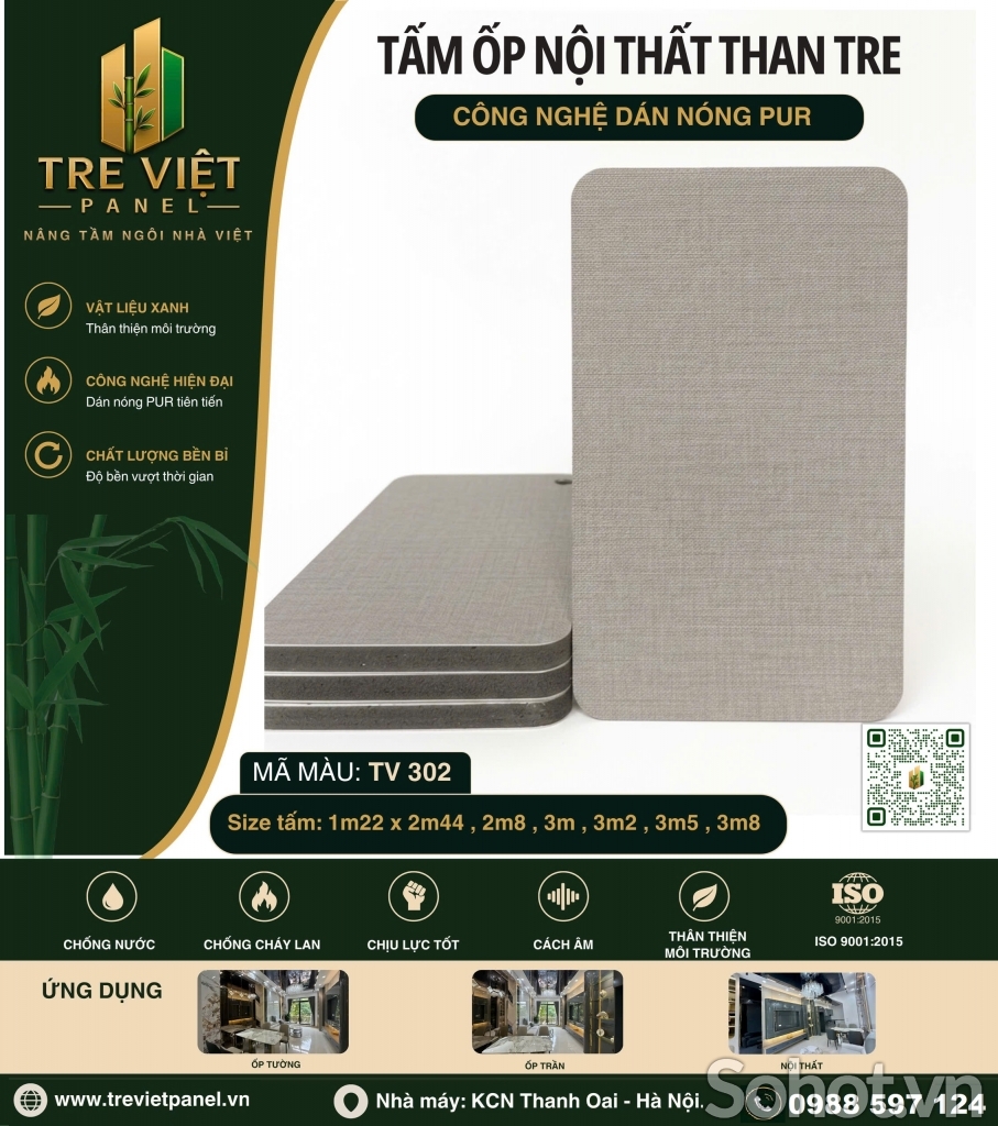 Tấm ốp tường than tre ốp tường