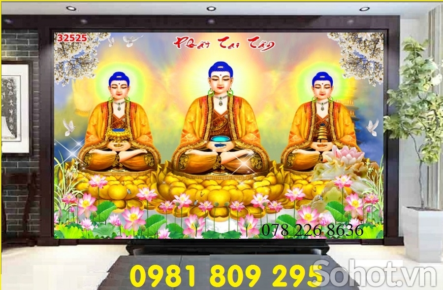 Tranh Phật giáo - gạch tranh 3d