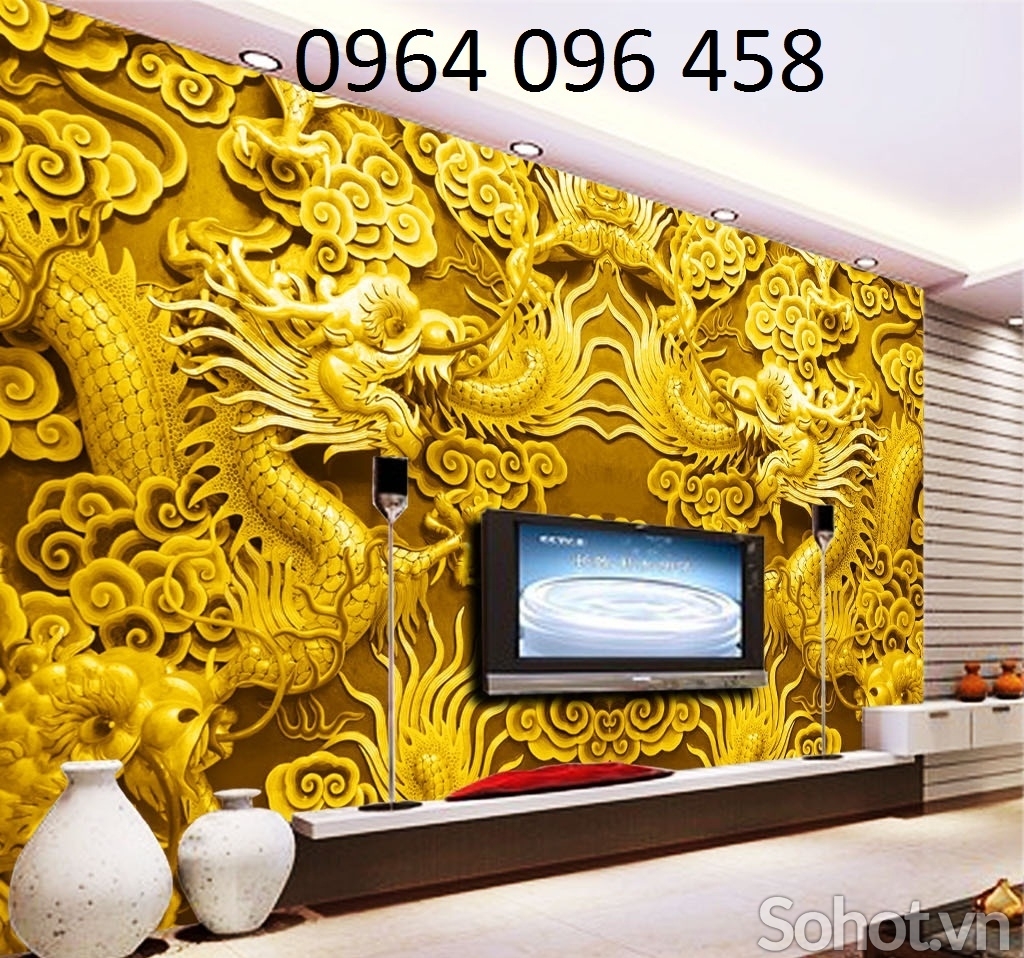 Tranh gạch 3d rồng vàng - FXSX33