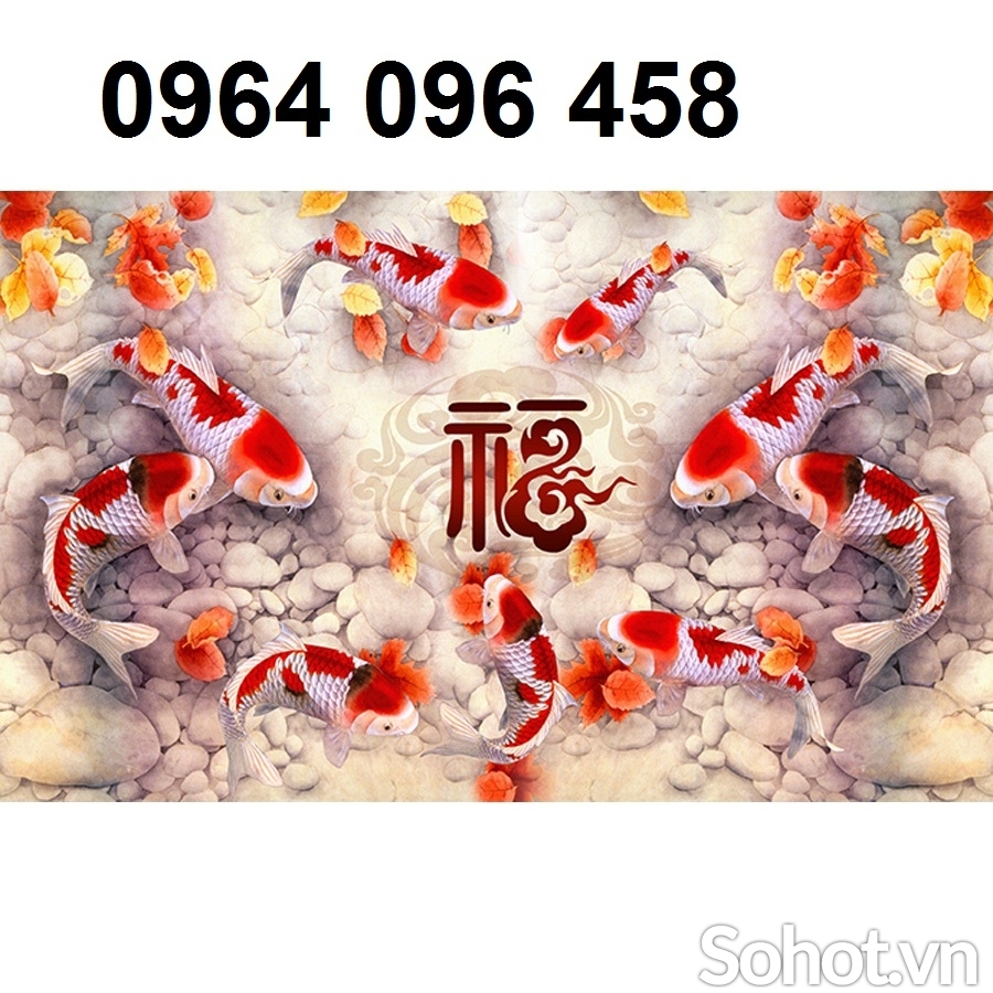 Tranh gạch 3d cá koi - GVVV4