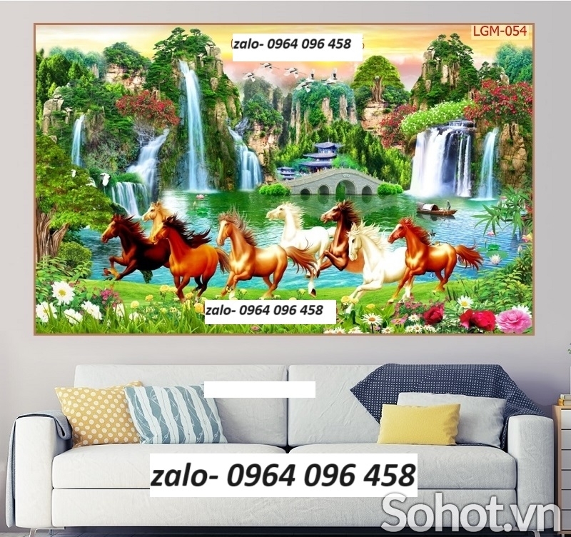 Tranh  gạch men 3d ốp tường mã đáo thành công - 544CCX