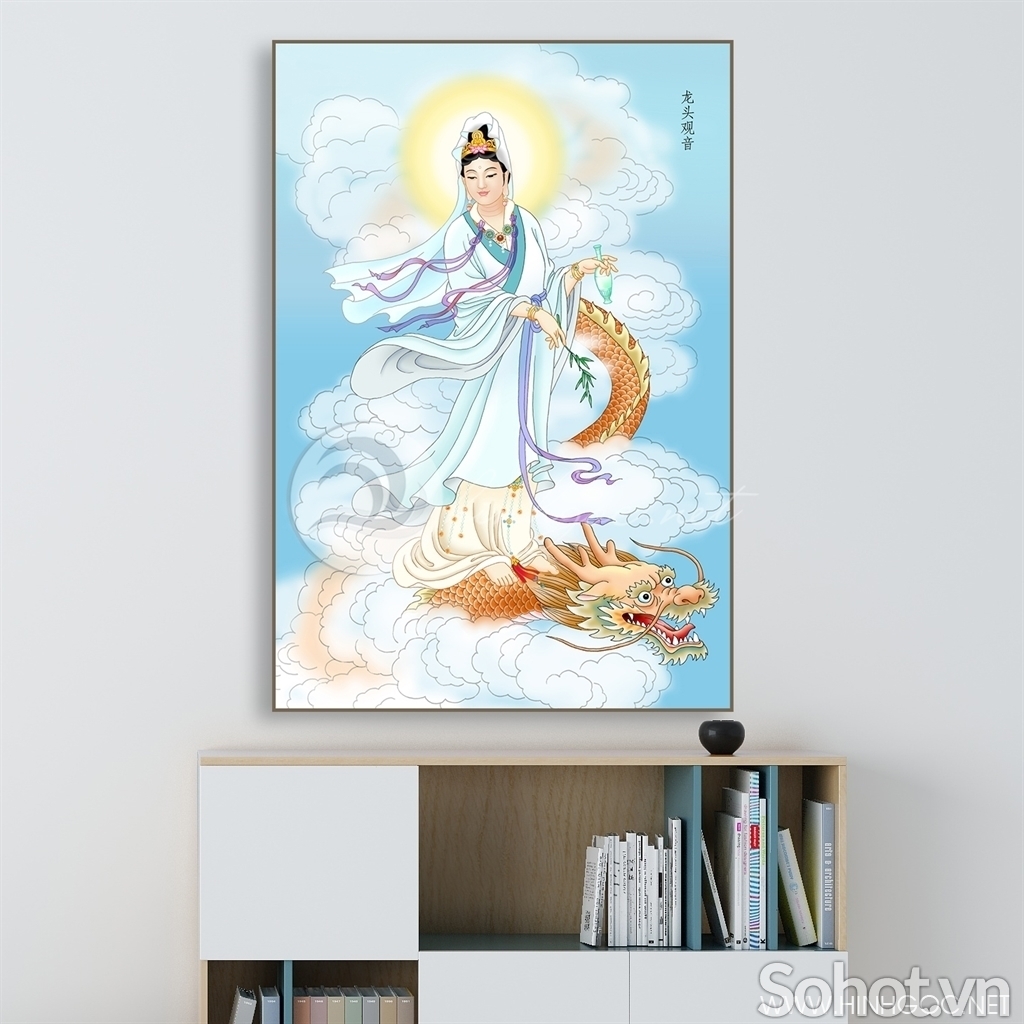 Tranh gạch 3d phật quan âm - NCV44