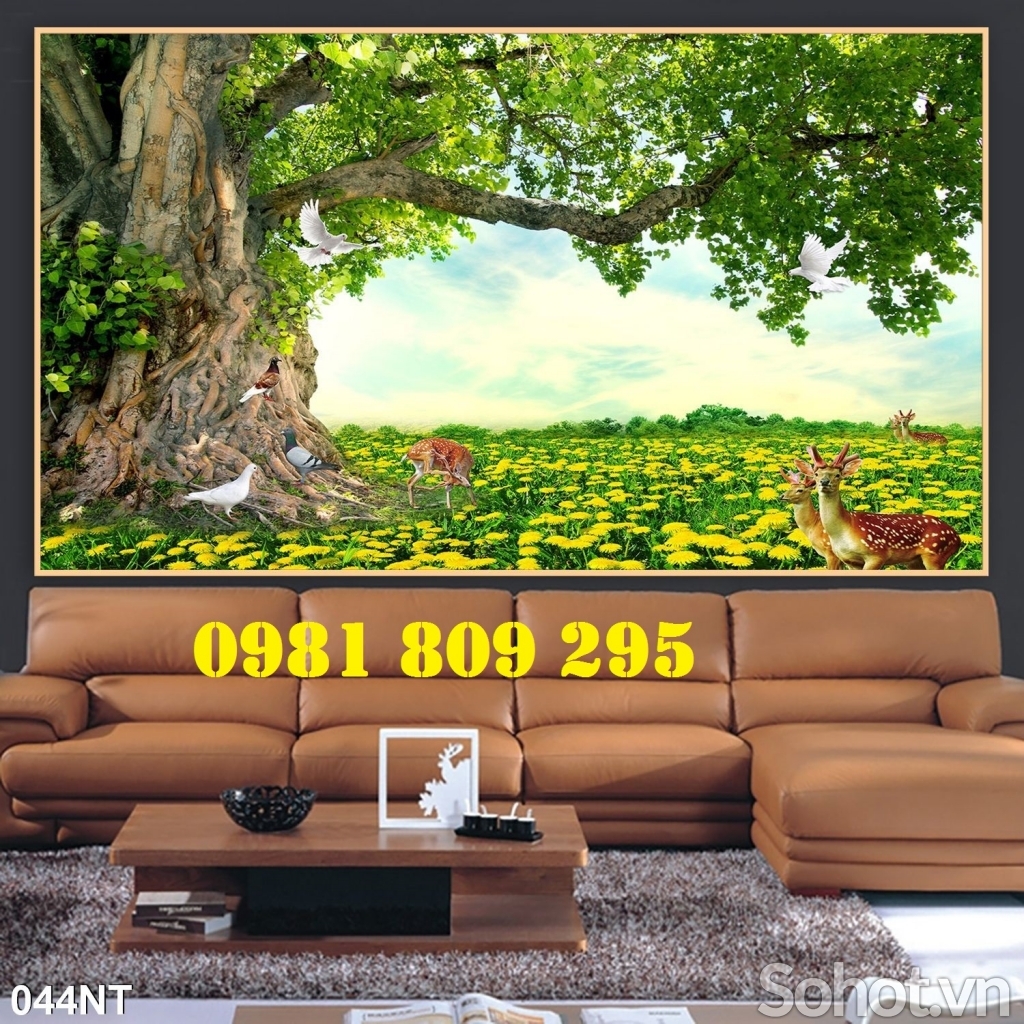 Gạch tranh cây cổ thụ 3d phong thủy