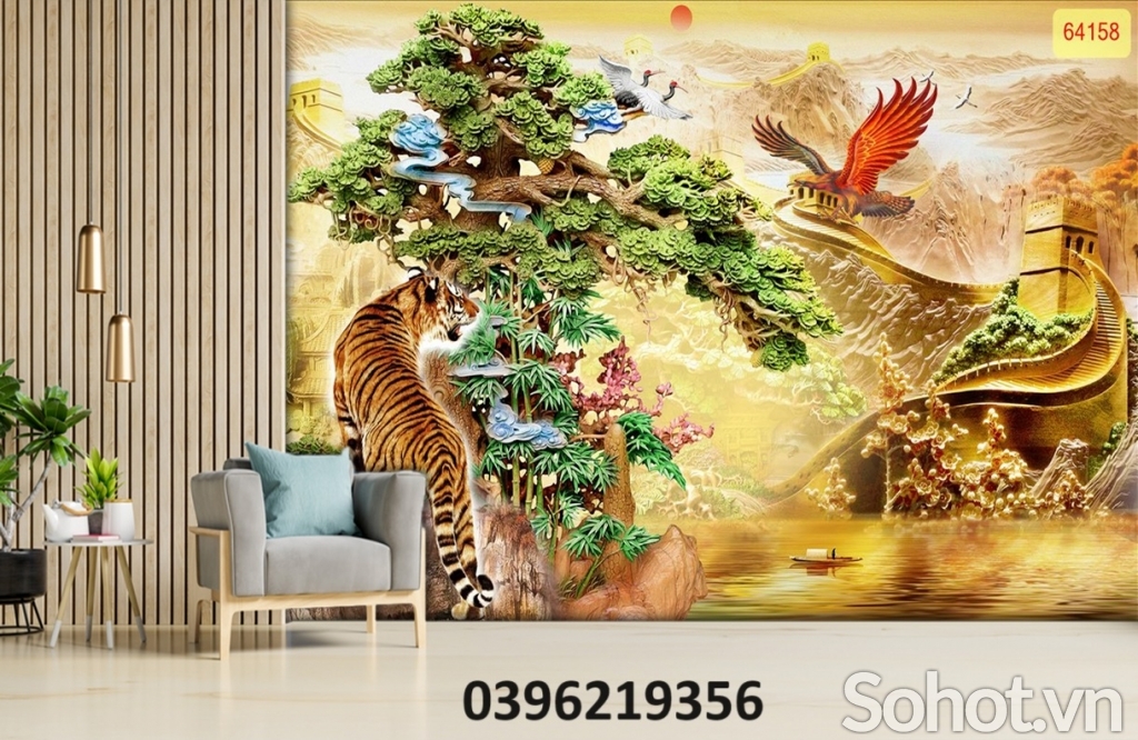 Tranh hổ đẹp 3D