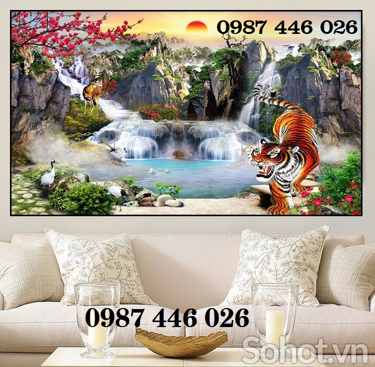 Tranh dán tường, gạch 3d tranh trang trí