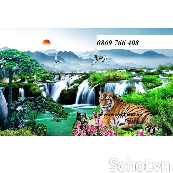 Tranh treo tường-tranh hổ 3d