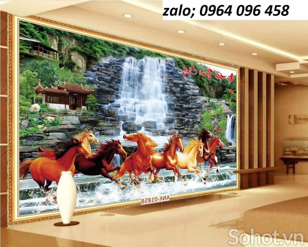 Tranh gạch 3d phong thủy mã đáo thành công - 75DB