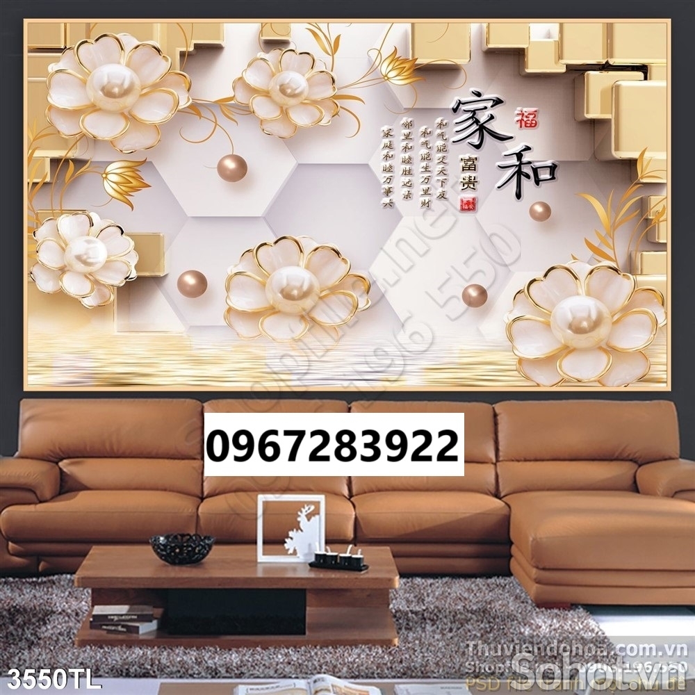 Gạch tranh hoa 3d trang trí