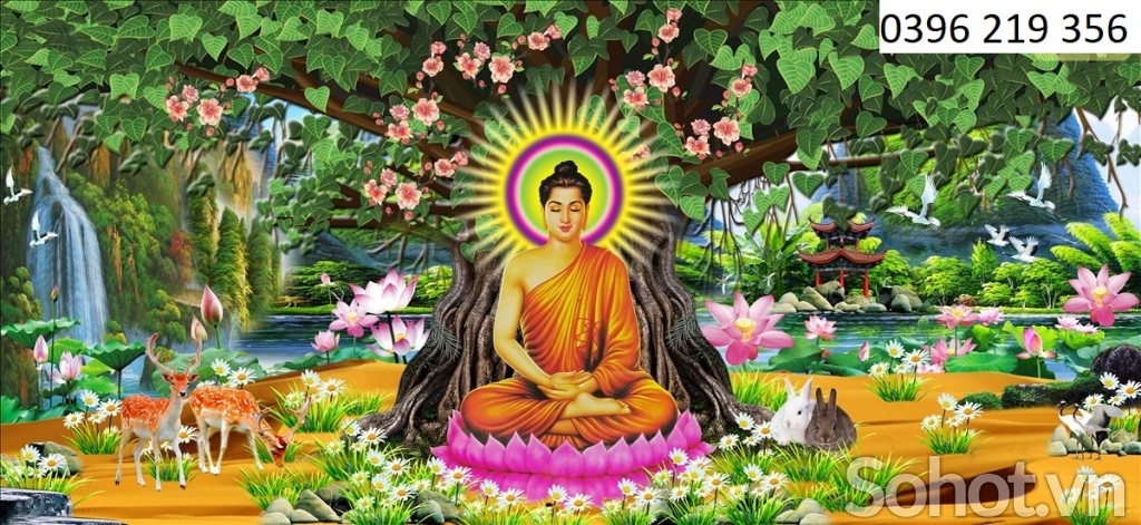 Tranh gạch men 3D Bồ Đề phong thủy