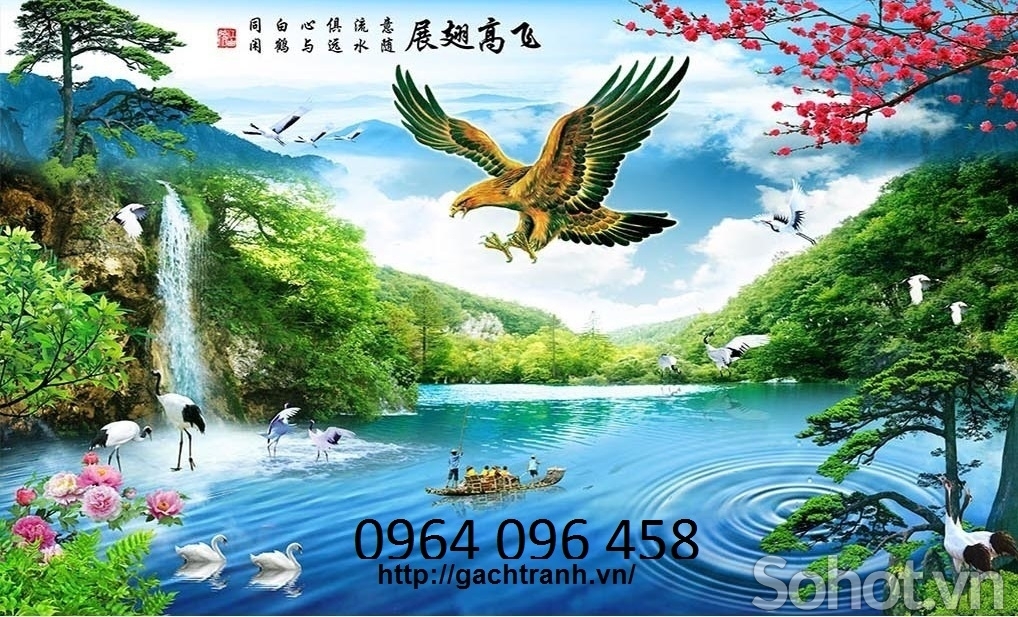 Tranh gạch 3d phong cảnh phong thủy - VNB73