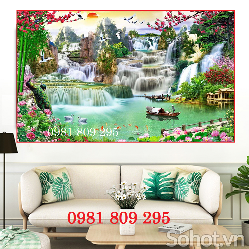 Tranh gạch men phong cảnh - gạch 3d