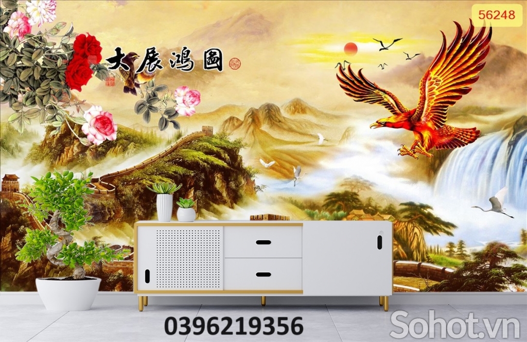 Tranh gạch men hổ 3D