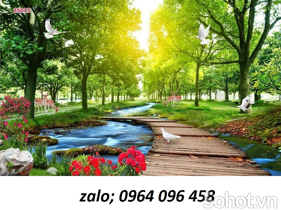 Tranh gạch 3d ốp tường rào - CNB75R