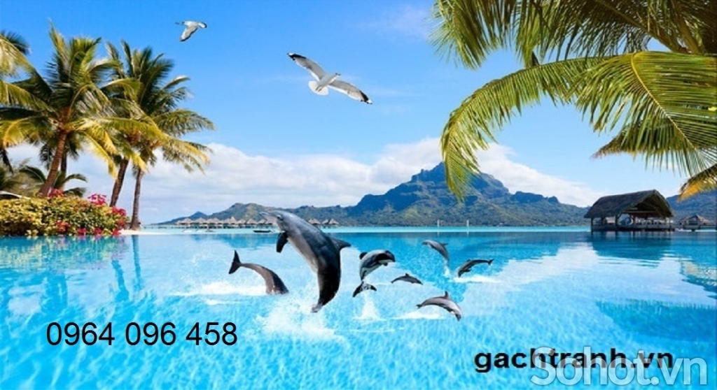Tranh gạch 3d phong cảnh bờ biển - MNNN9