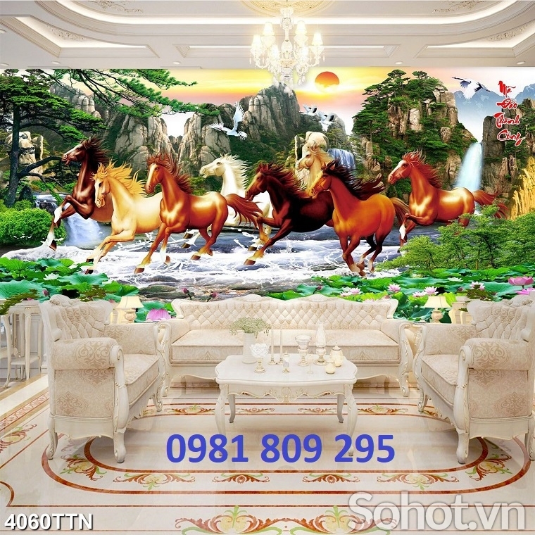 Tranh gạch 3d mã đáo thành công Hn8483