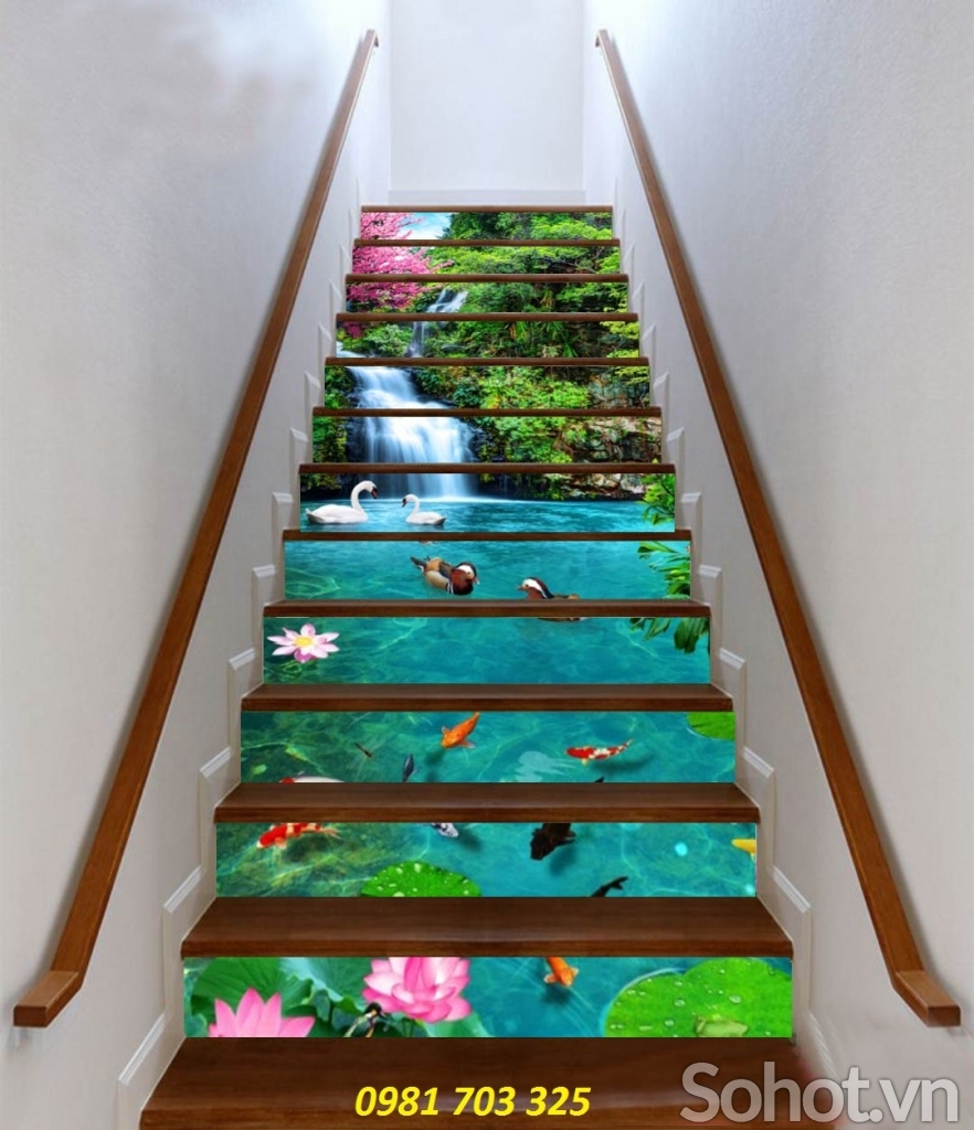 Tranh 3D cầu thang