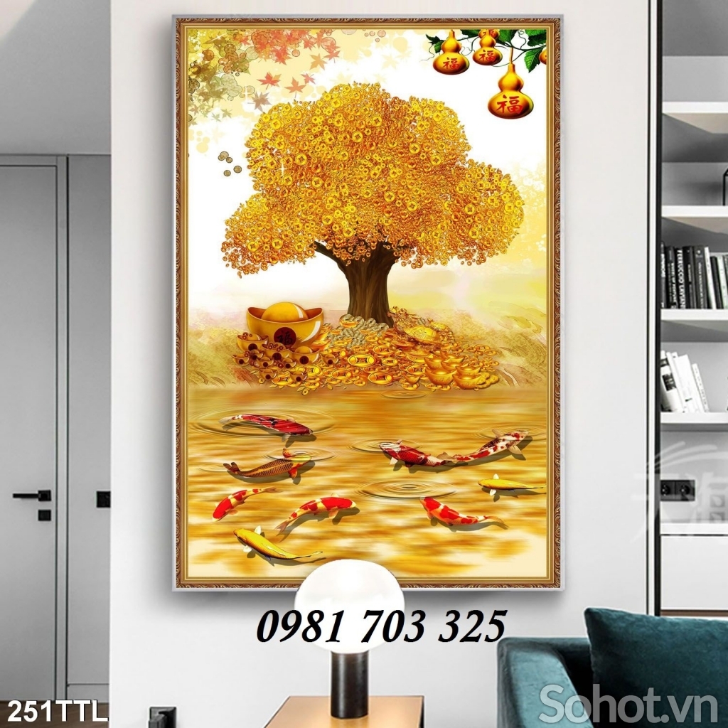 Gạch tranh tài lộc ốp tường