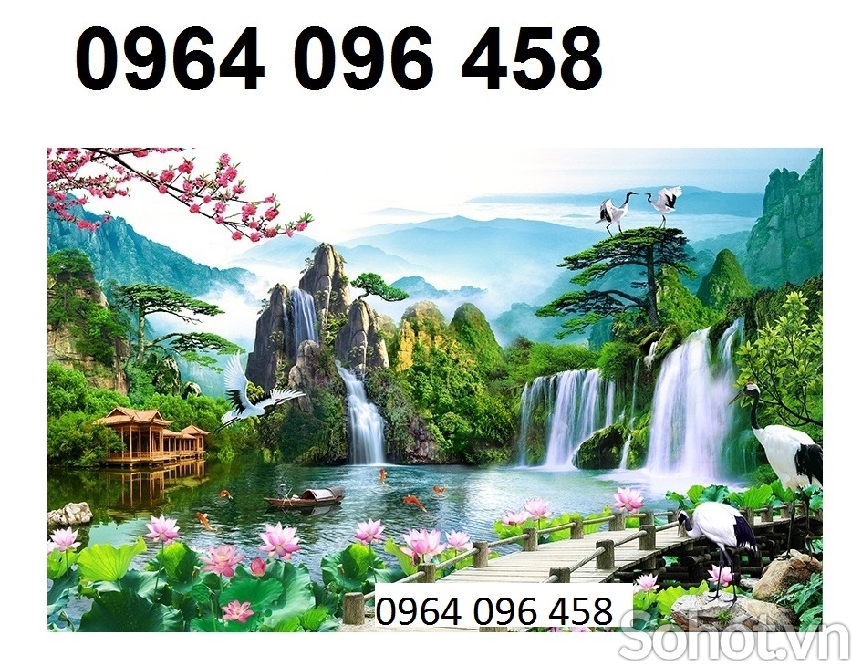 Tranh gạch 3d ốp tường phong cảnh đồng quê - KSXX433