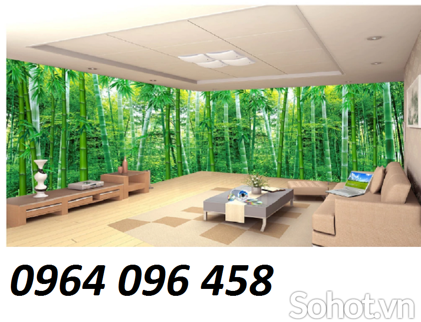 Tranh gạch 3d ốp tường tre trúc - SCX33