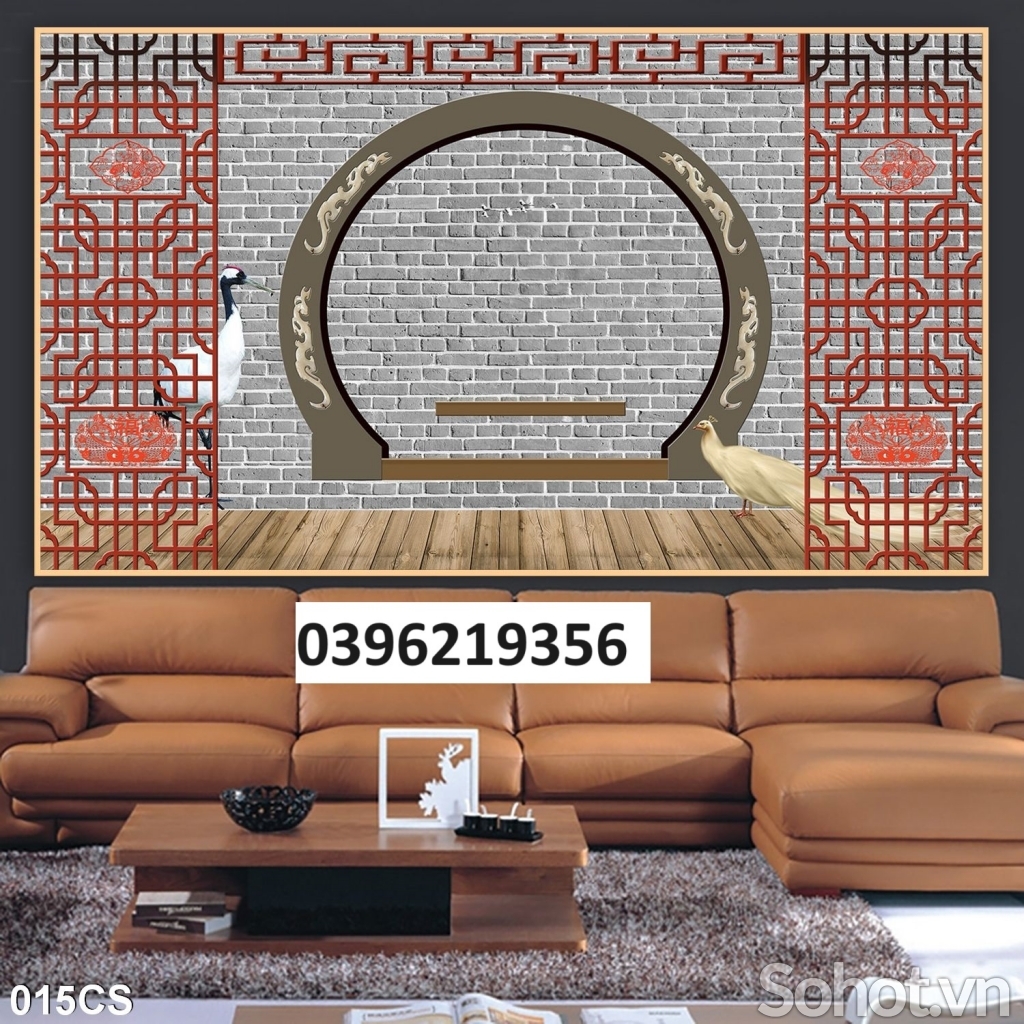 Tranh gạch đẹp cửa sổ trang trí