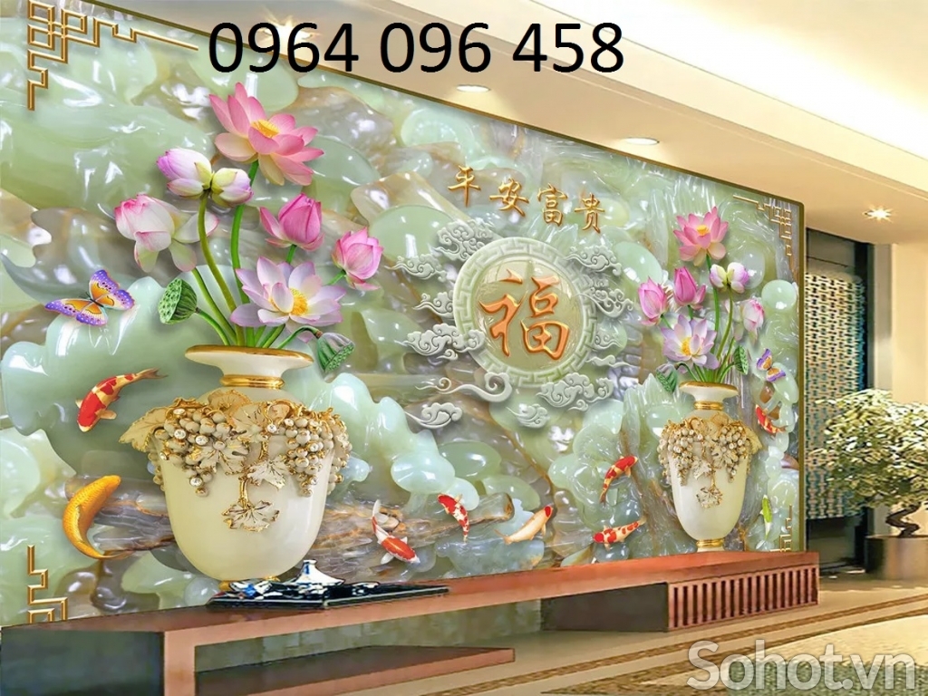Tranh phong thủy 3d - tranh gạch 3d phong thủy - JNNN7
