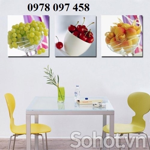 Tranh gạch 3D ốp phòng ăn
