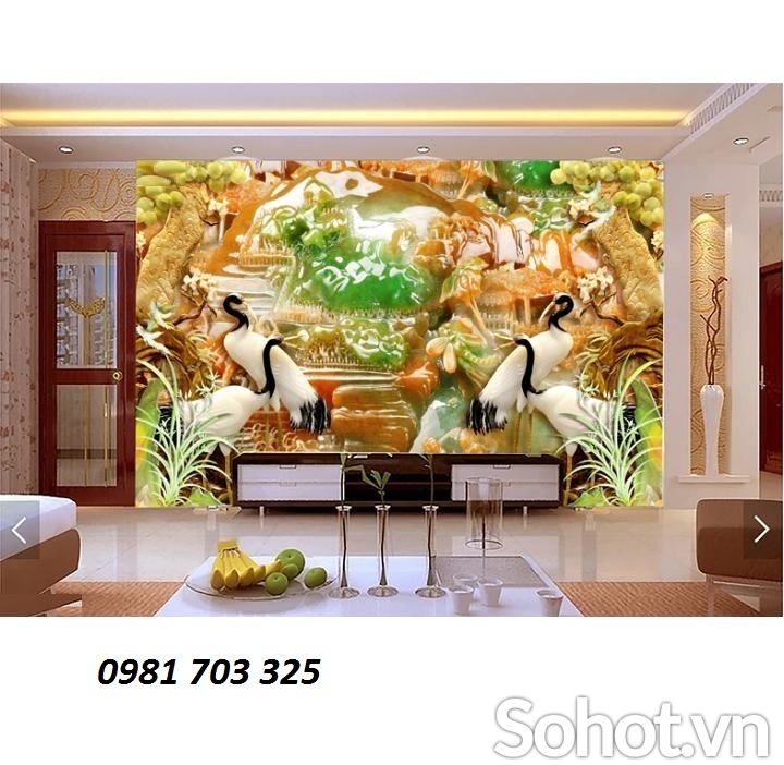 Tranh gạch sứ ngọc 3D trang trí phòng