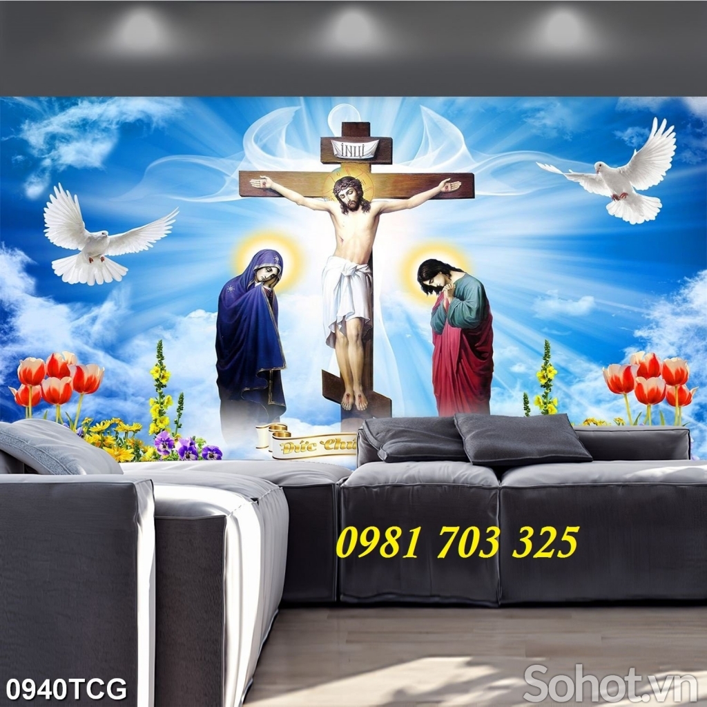 Tranh gạch men 3D công giáo