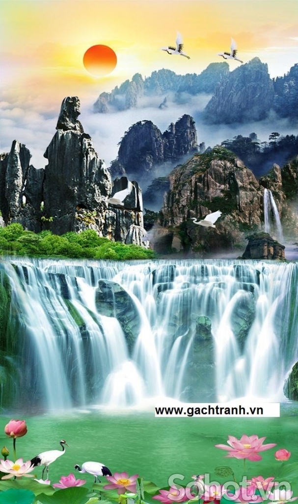 Tranh phong thủy 3d - tranh gạch 3d phong thủy - 3222AC