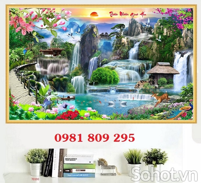 Gạch trang trí sơn thủy 3d HP5656