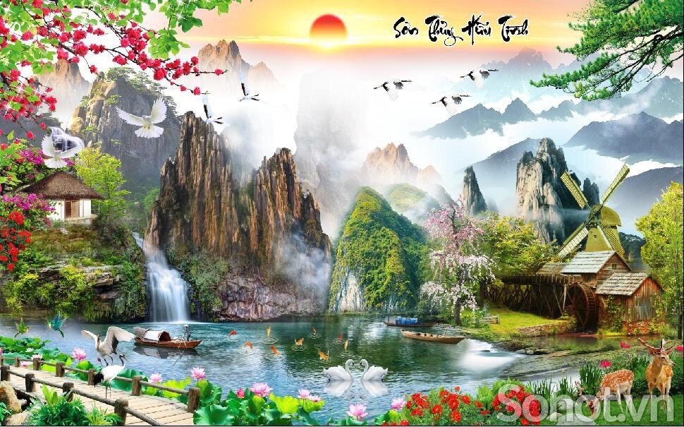 Tranh gạch 3d phong cảnh đẹp - 6788CV