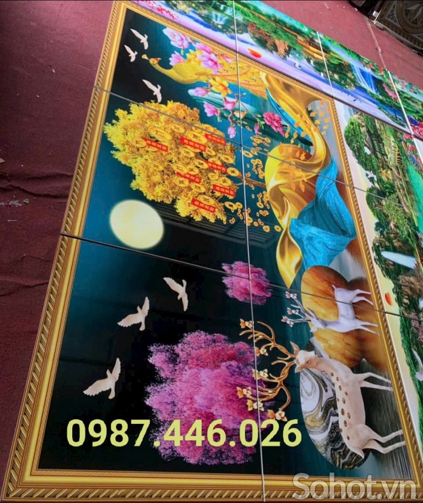 Ảnh thật tranh gạch men 3d HP98222