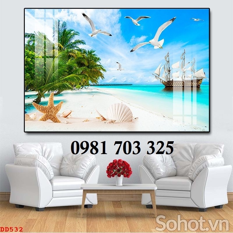Gạch tranh phong cảnh biển 3D